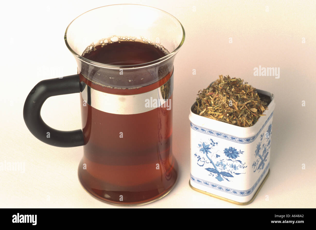 Weidenröschentee Epilobium parviflorum Herb Willow Tea Stock Photo