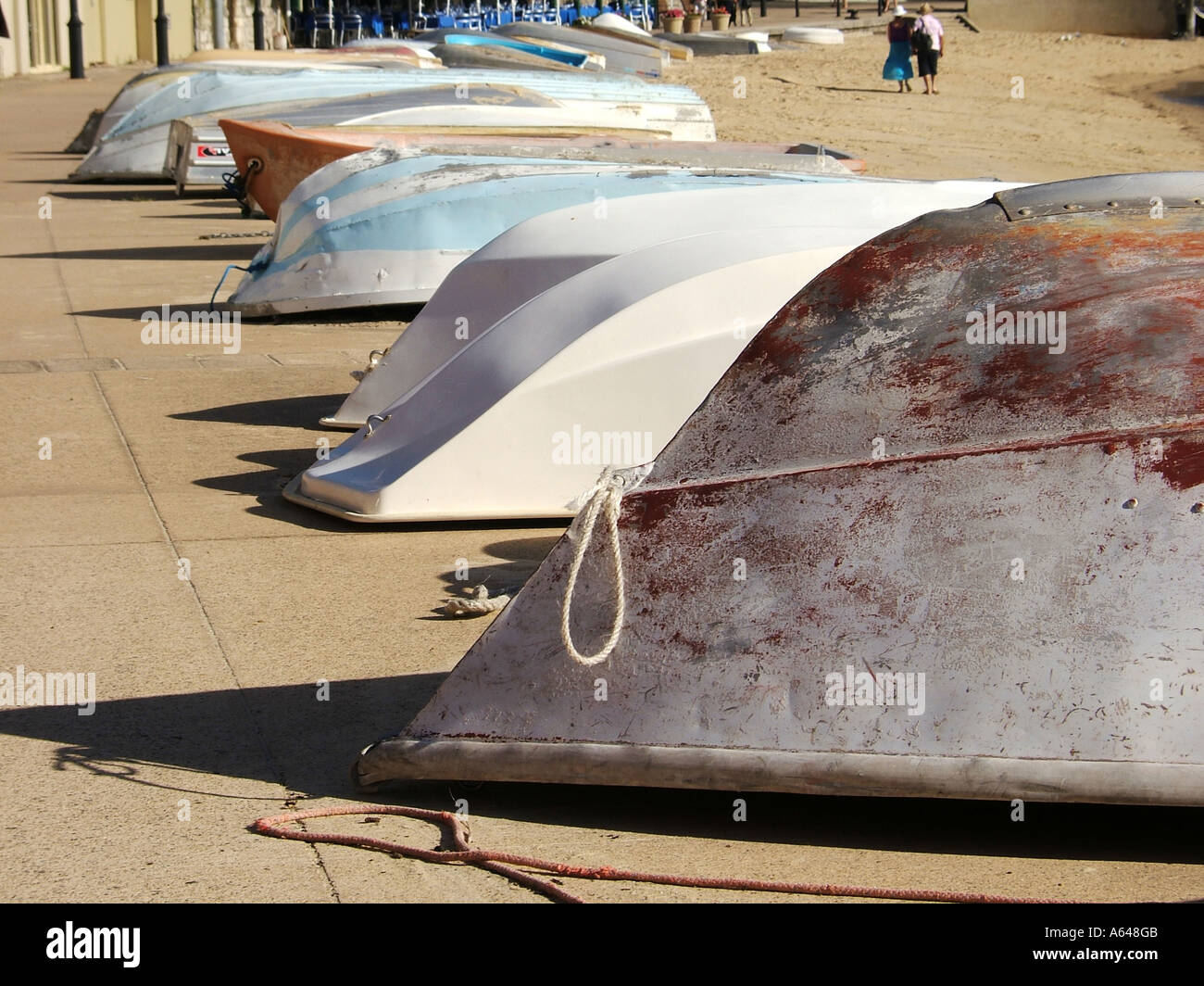 Rowing boats on the beach at Watsons Bay, New South Wales Australia Stock Photo