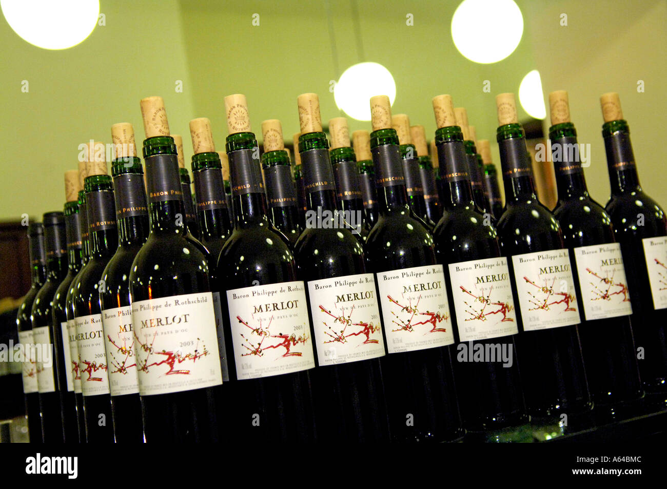 Red Wine Merlot Baron De Rothschild Stock Photo Alamy
