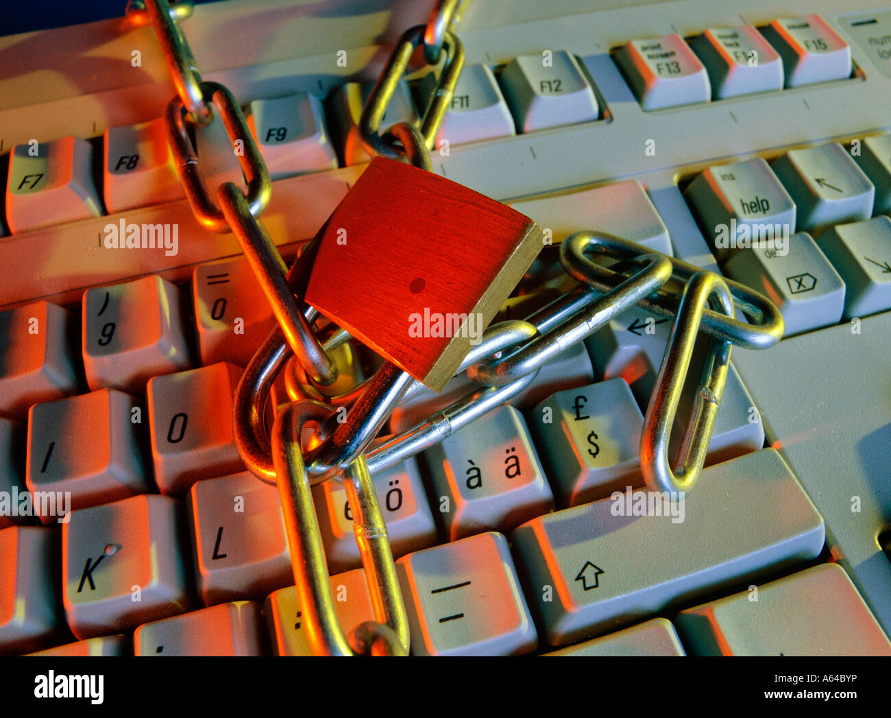 locked computer keyboard Stock Photo Alamy