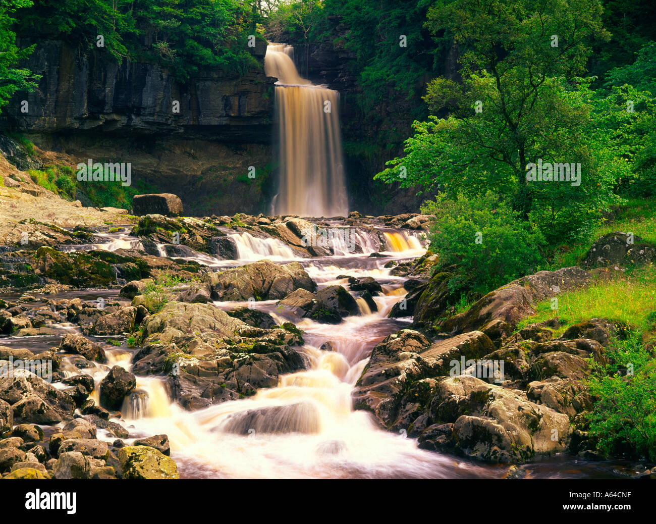 Thornton force waterfall in the Yorkshire Dales Stock Photo