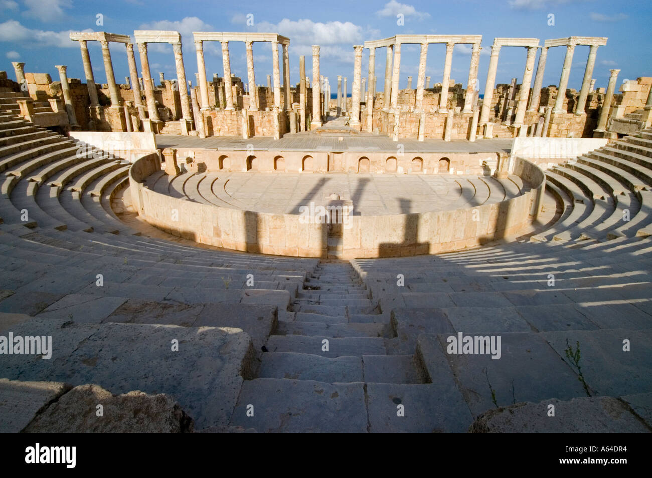 Roman theater of Leptis Magna, Libya, Unesco World Heritage Site Stock