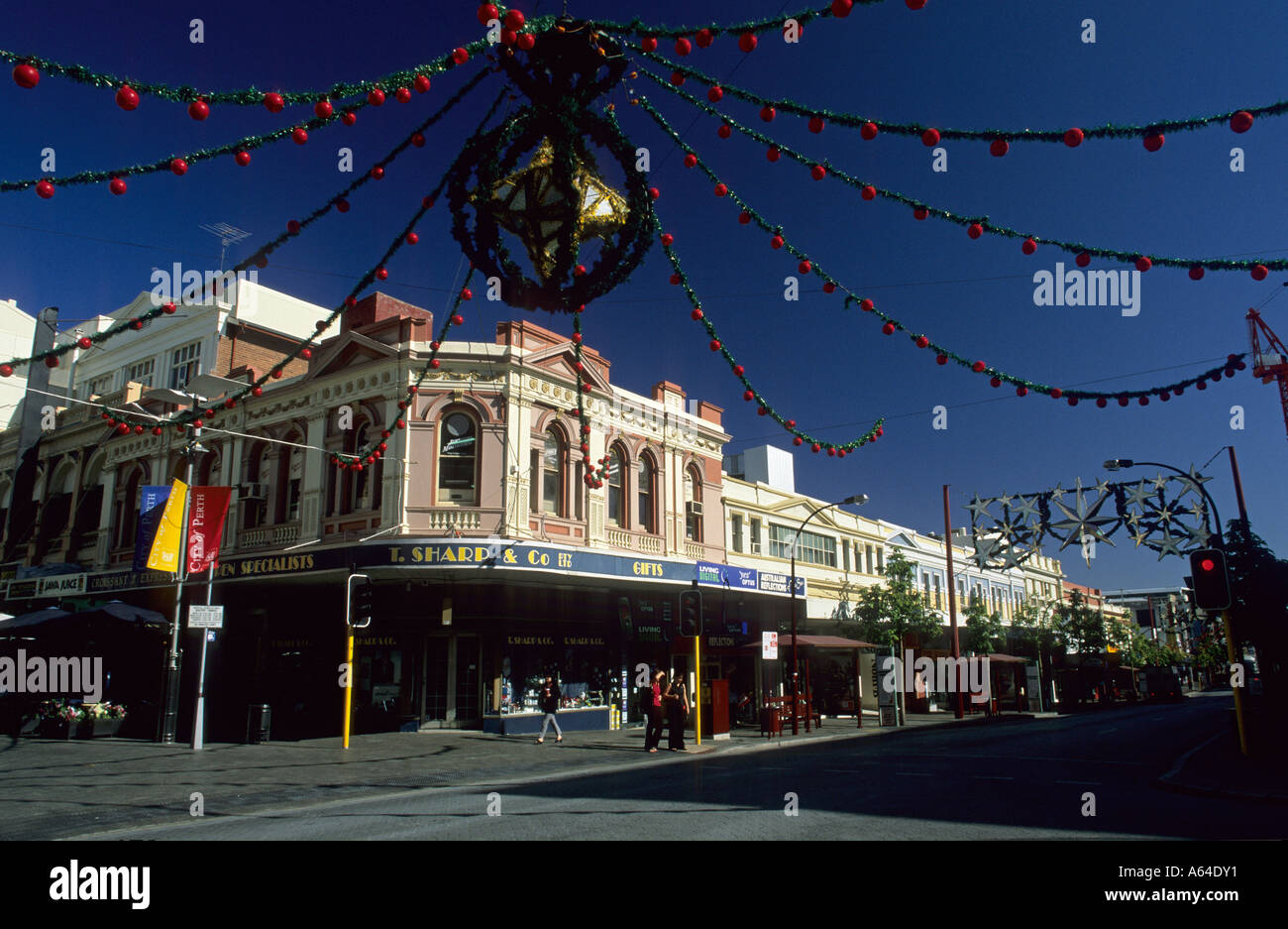 Christmas decoration in downtown Perth, Westaustralia Stock Photo Alamy