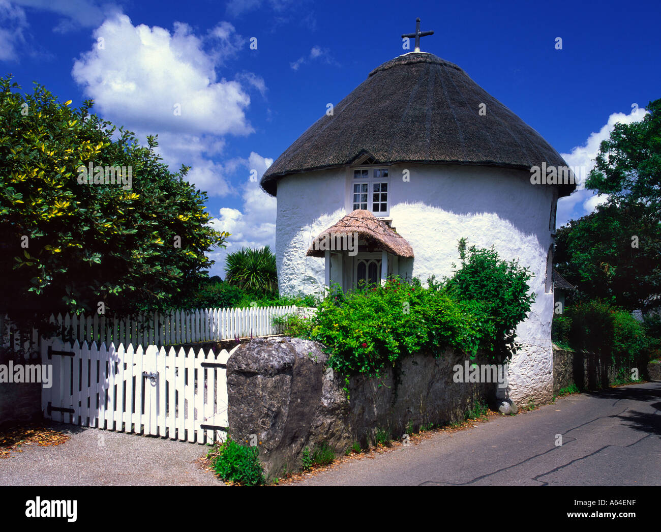 Round Houses In Veryan Cornwall Stock Photo Alamy