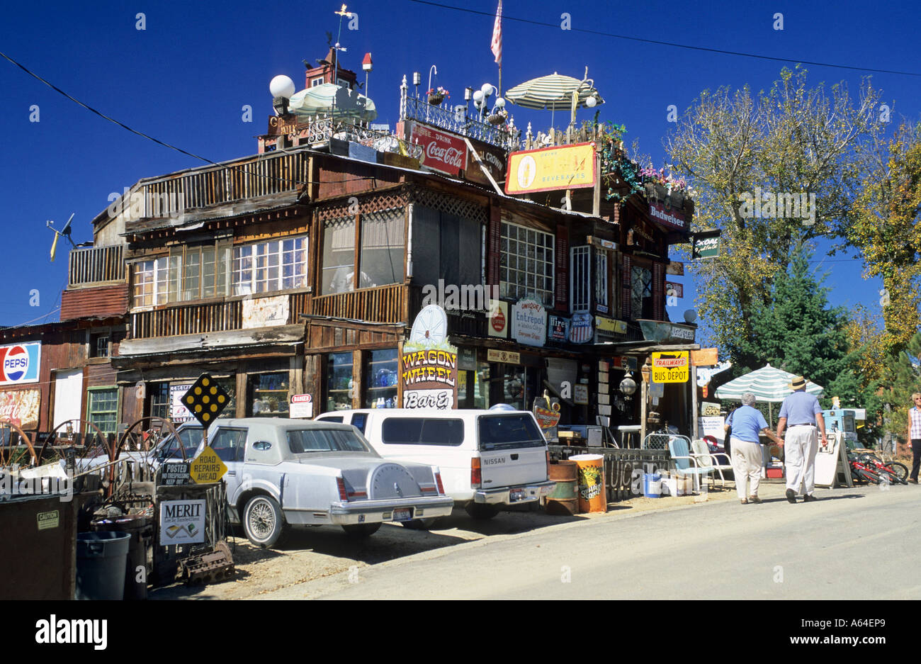 Crazy historic home in the ghosttown of Idaho City, Idaho, USA Stock