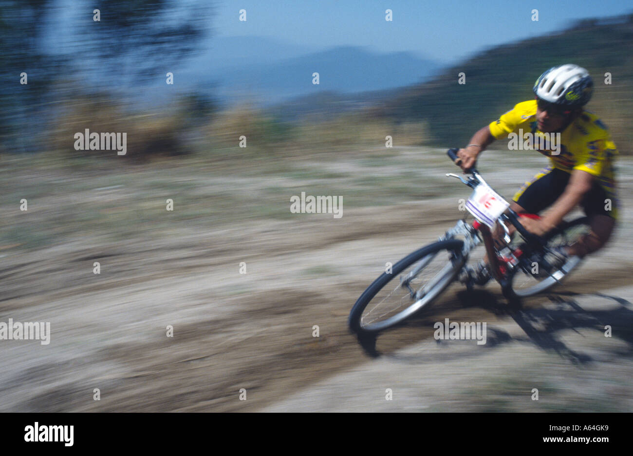 PICTURES CREDIT DOUG BLANE Competitor in the Himalayan Mountain Bike