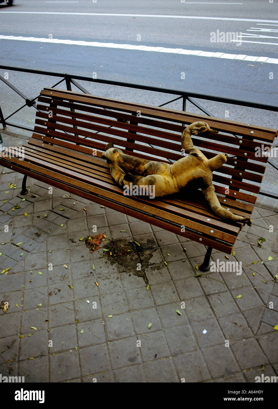 blasted and mutilated window dummy symbolism for terror attack Stock Photo