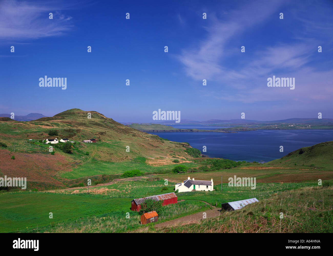 Fiskavaig Bay on the Isle of Skye. Stock Photo