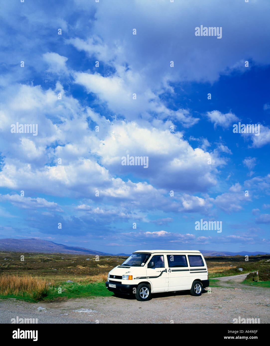 VW campervan on Rannoch moor in Scotland Stock Photo - Alamy