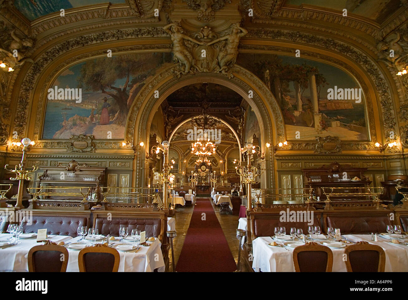 Restaurant Le Train Bleu - Paris - France Stock Photo