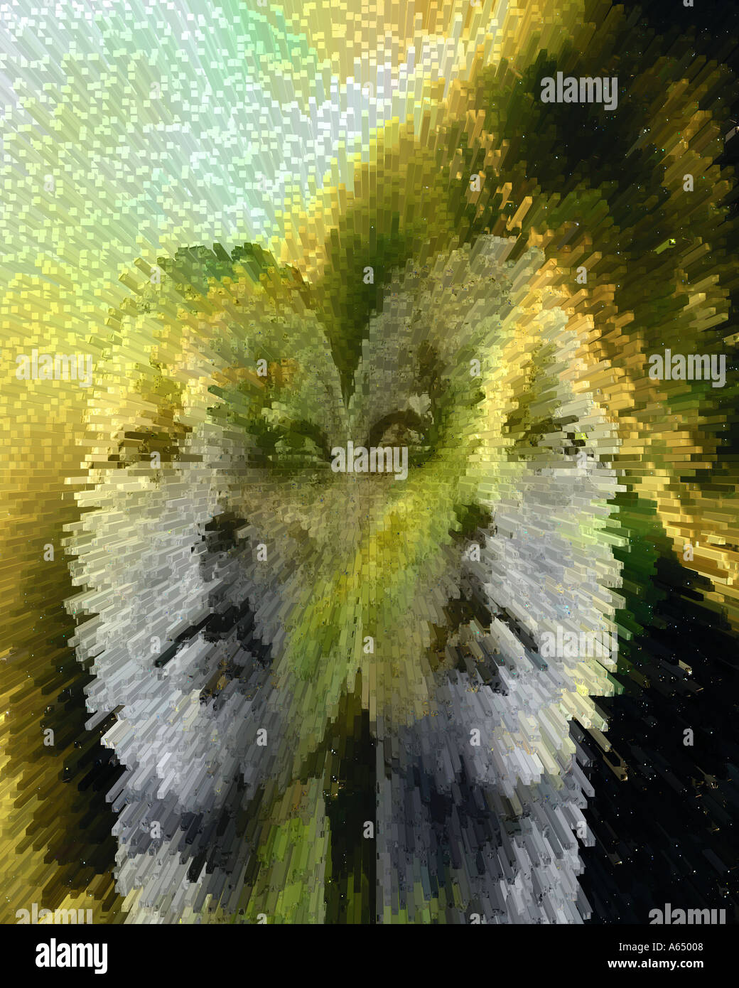 Sculpted face abstracted Stock Photo