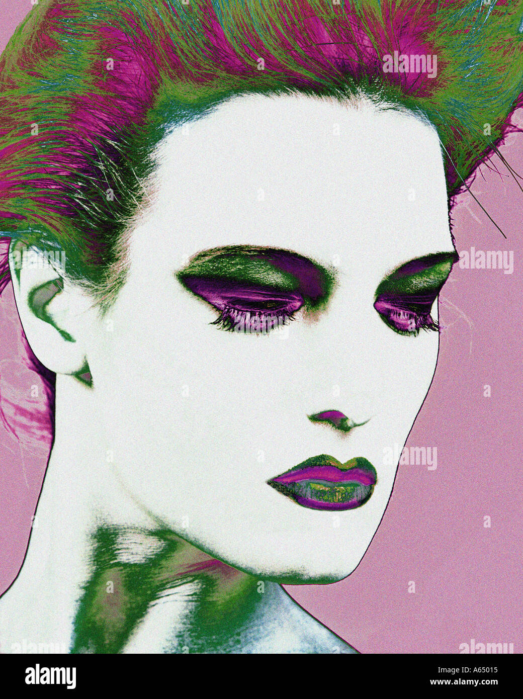 Stylized portrait of a model Stock Photo