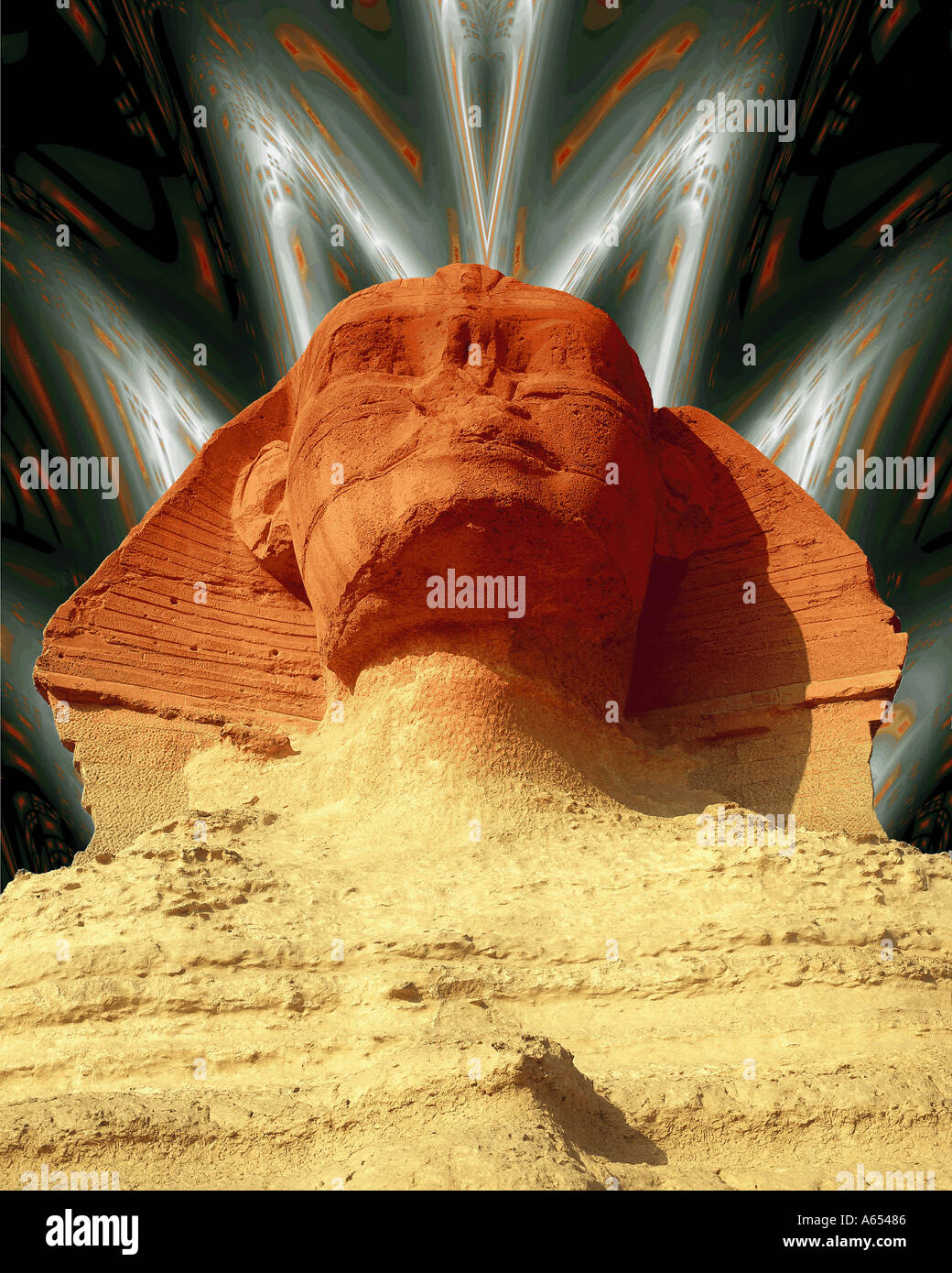 The Sphinx with an abstract background, Giza, Egypt Stock Photo - Alamy