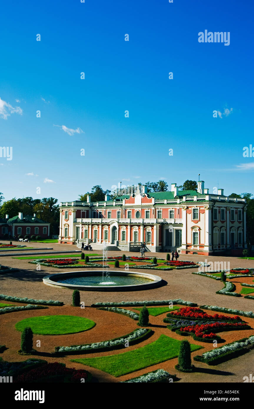 Flower Garden in Kadriorg Palace built between 1718 36 Residence of the President of Tallinn Stock Photo