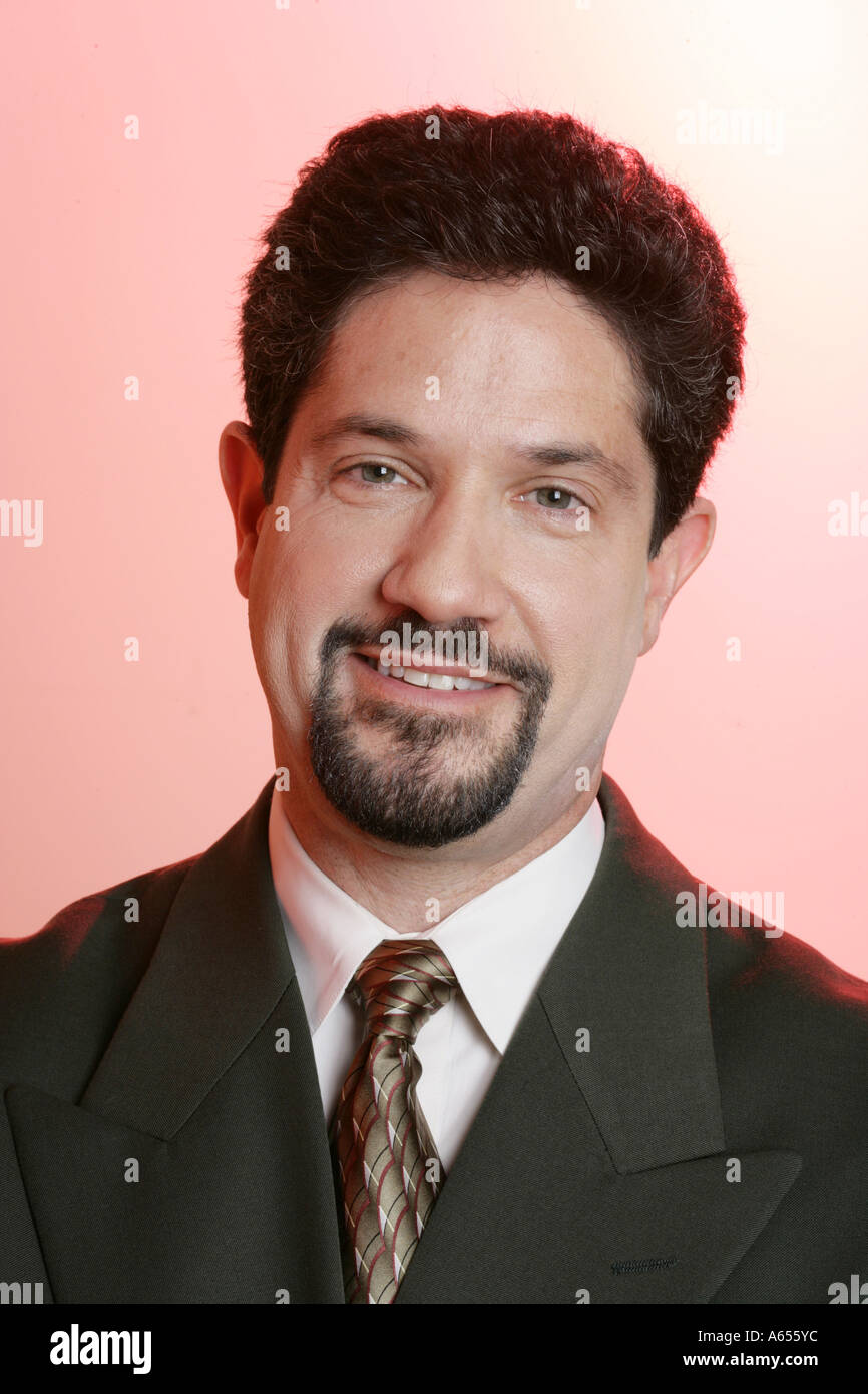 Portrait of a man wearing a suit and tie. Stock Photo