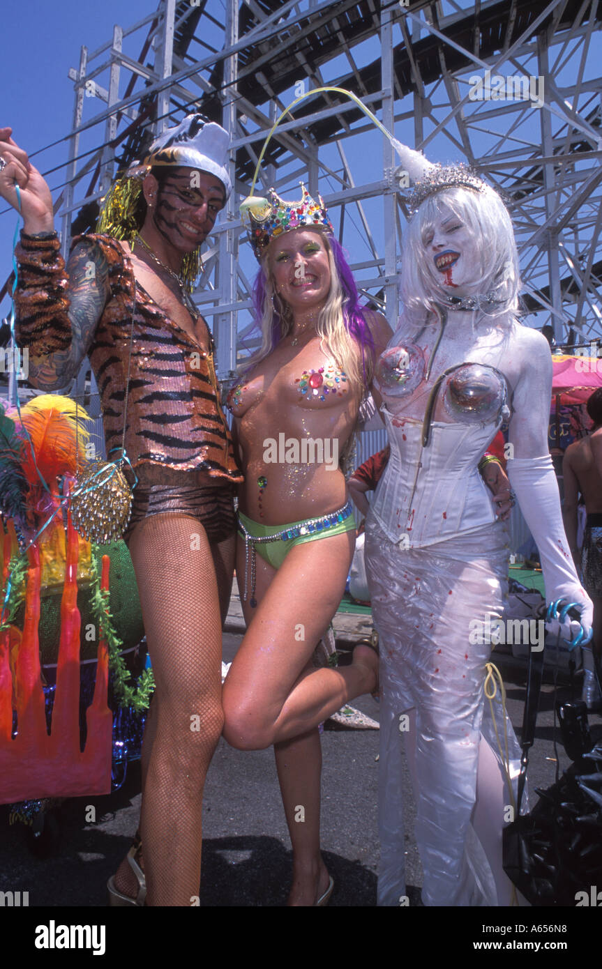 The Mermaid Parade Boardwalk Coney Island Brooklyn New York Unites States of America Stock Photo