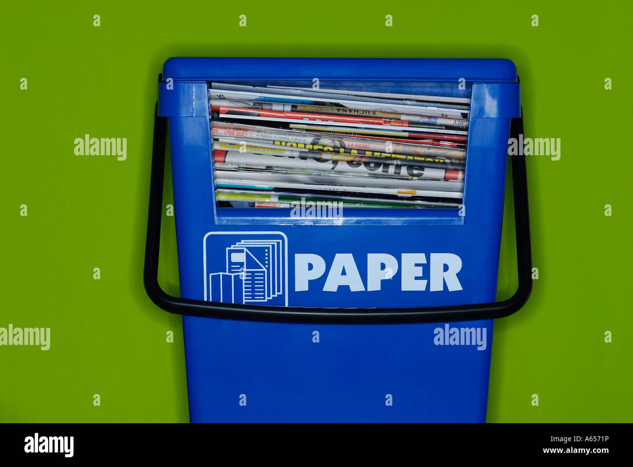PAPER RECYCLE CONTAINER Stock Photo Alamy