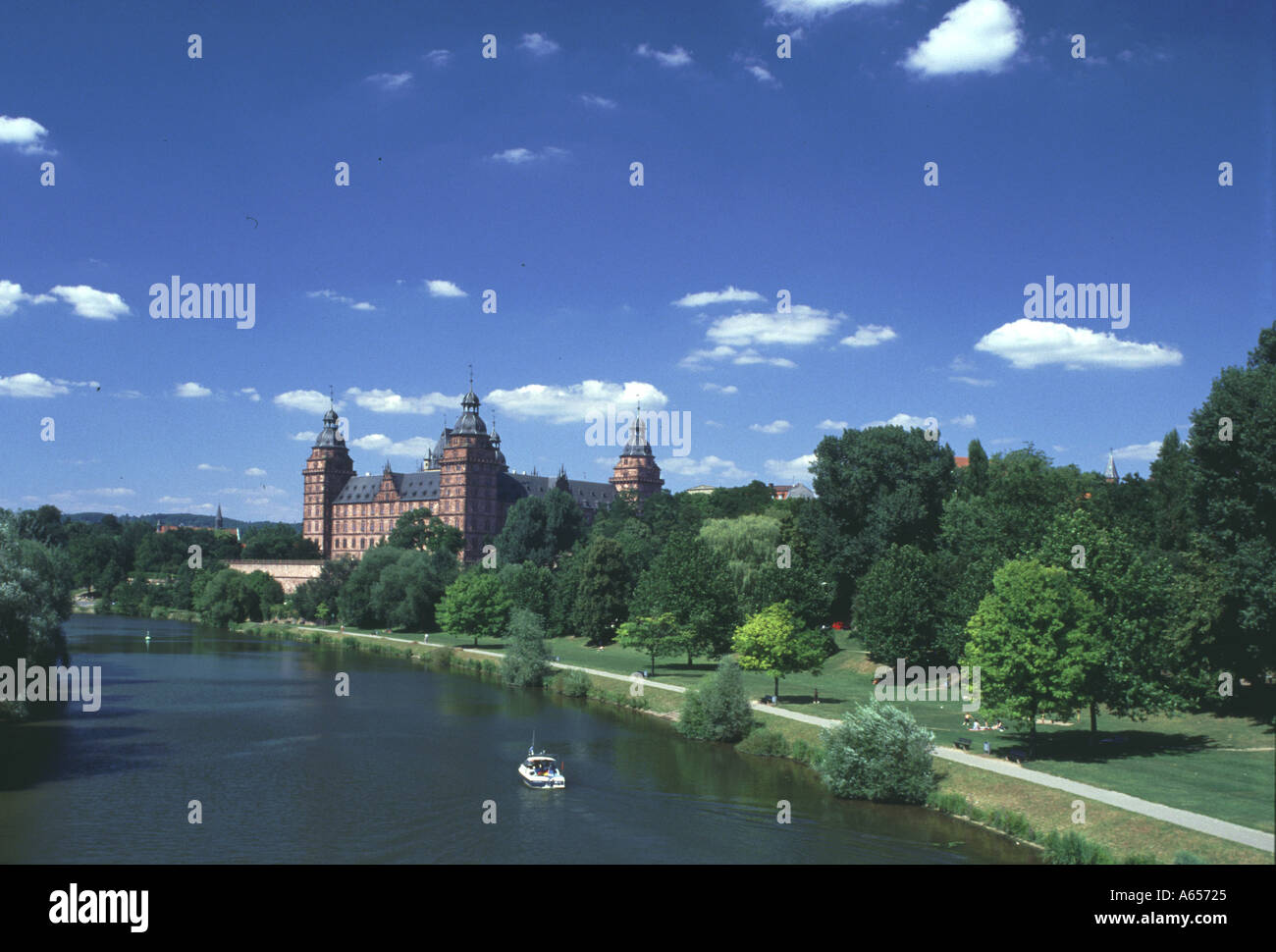 Aschaffenburg palace River Main Stock Photo - Alamy
