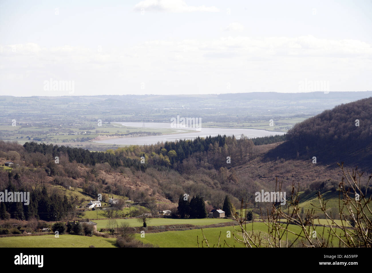 The Valley of the River Severn, Gloucestershire, View from near Cinderford Stock Photo