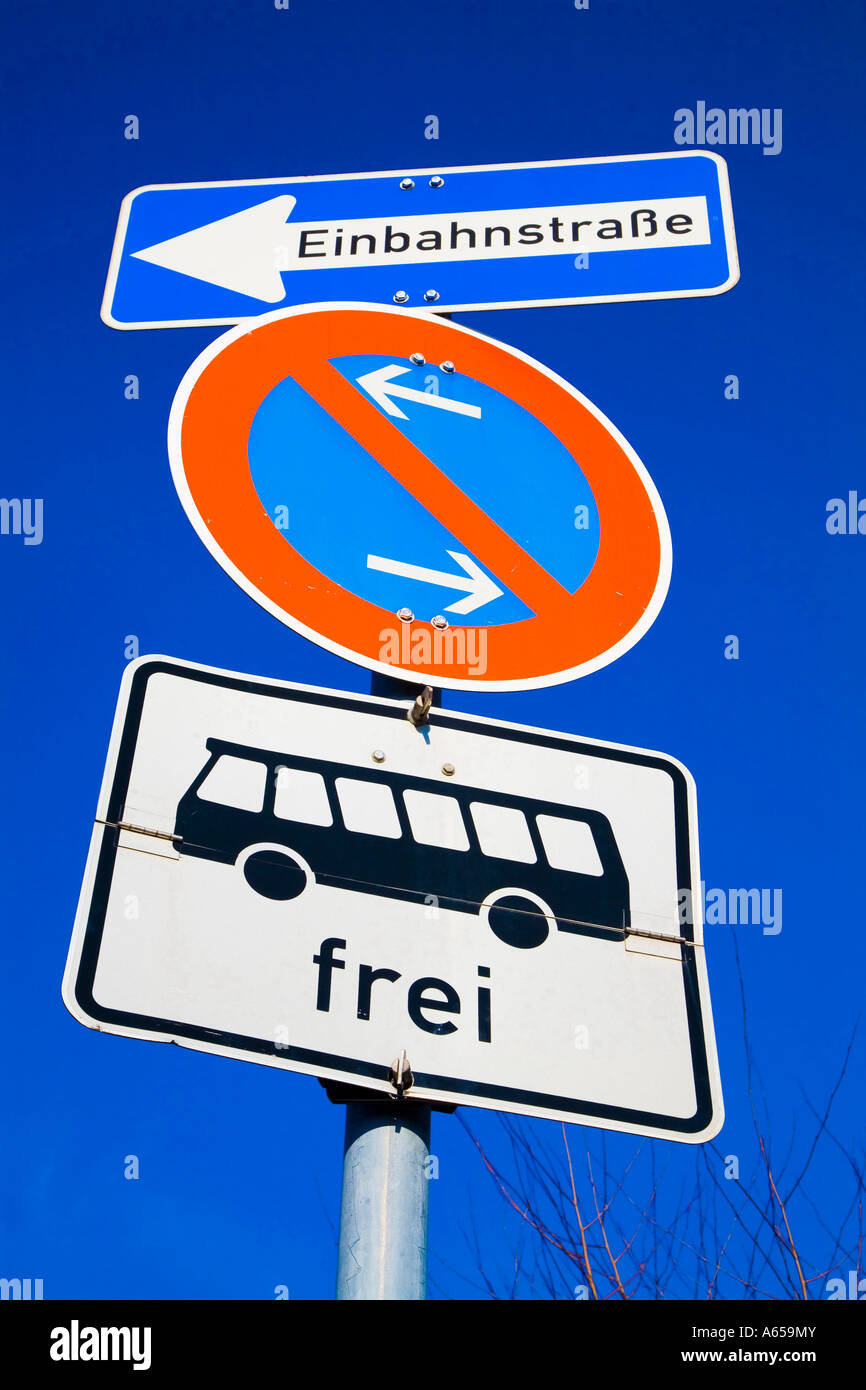 Parking Signs Autoschilder Germany Stock Photo Alamy