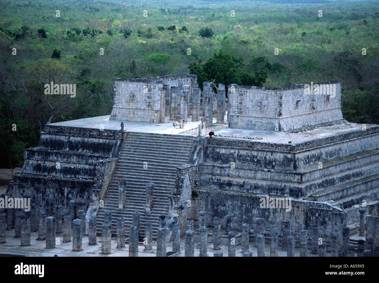 Temple, pyramid, Mayan ruins at Coba, Yucatan Peninsula, Mexico Stock Photo
