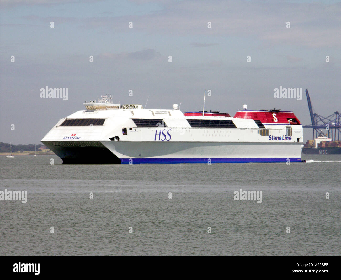 Stena Line ferry Discovery off the Ports of Harwich & Felixstowe Stock