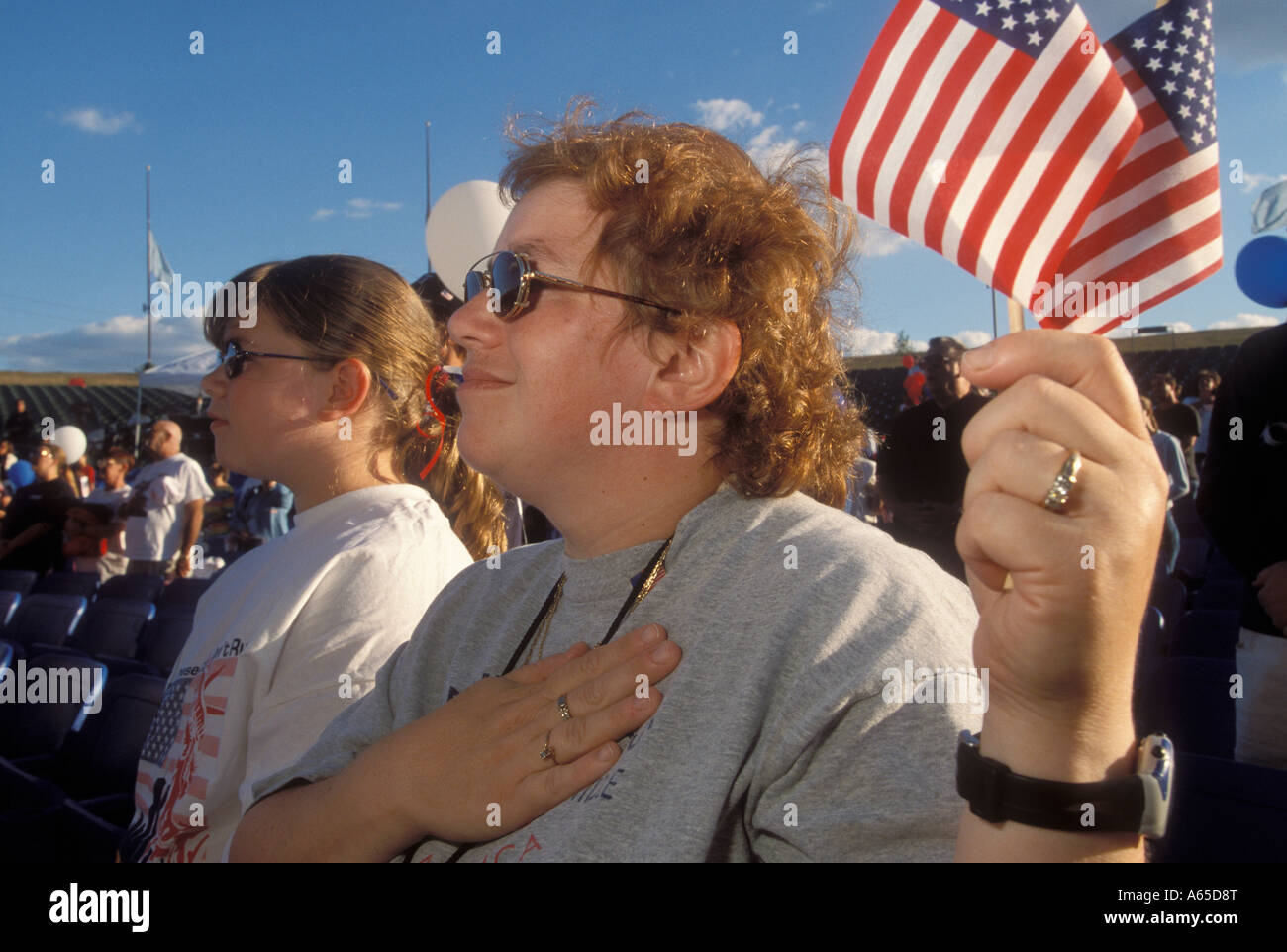 Patriotic Rally on 9-11 Anniversary Stock Photo - Alamy
