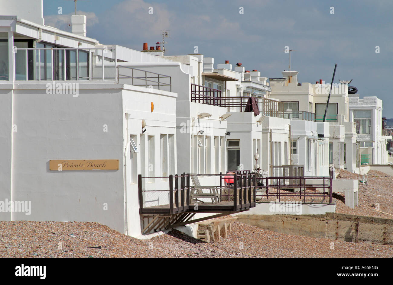 Row Of Beach Houses In Hove East Sussex One Is Owned By Heather Mills Mccartney Stock Photo Alamy