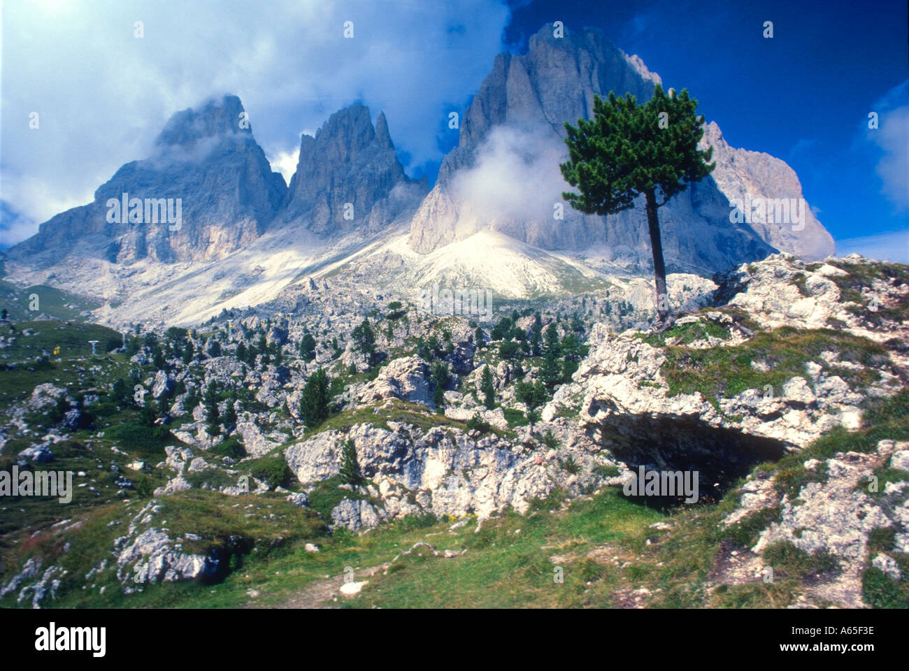 Dolomite Mountains Italy Stock Photo