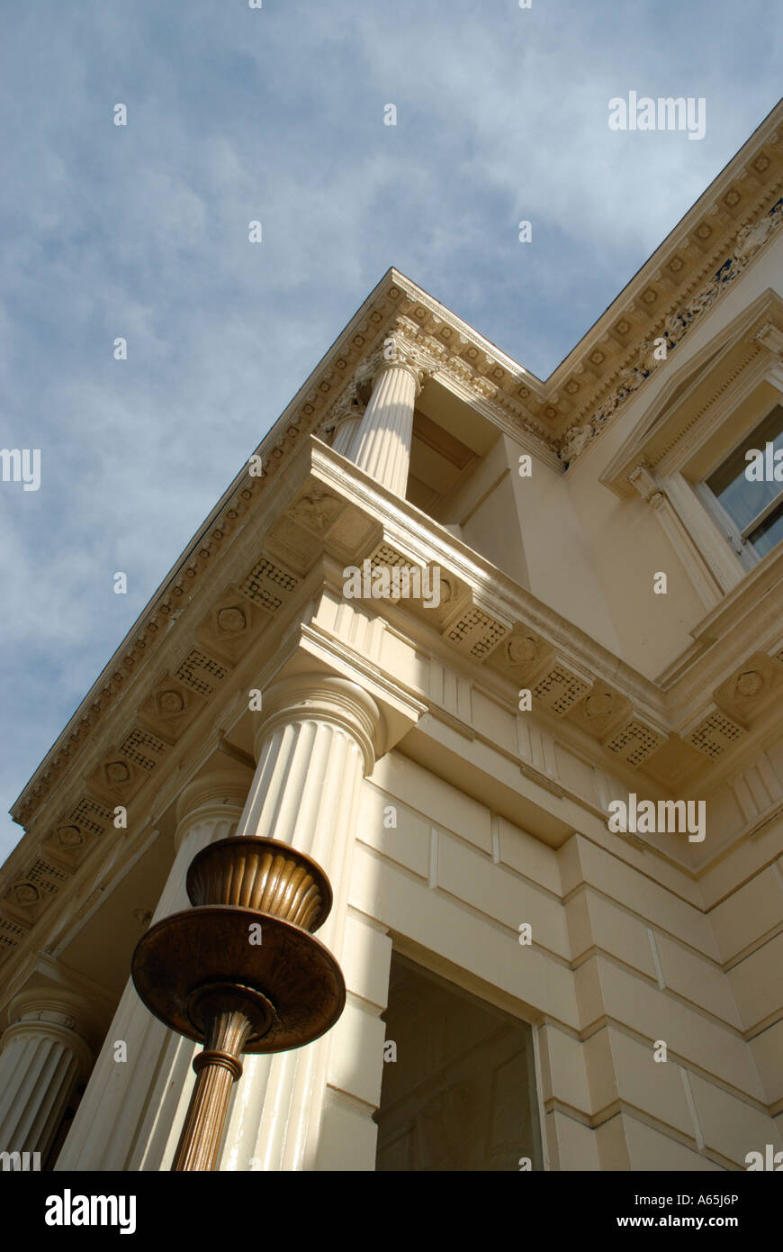 Dramatic view lookig up at the Institute of Directors IOD in Waterloo Place London England Stock Photo
