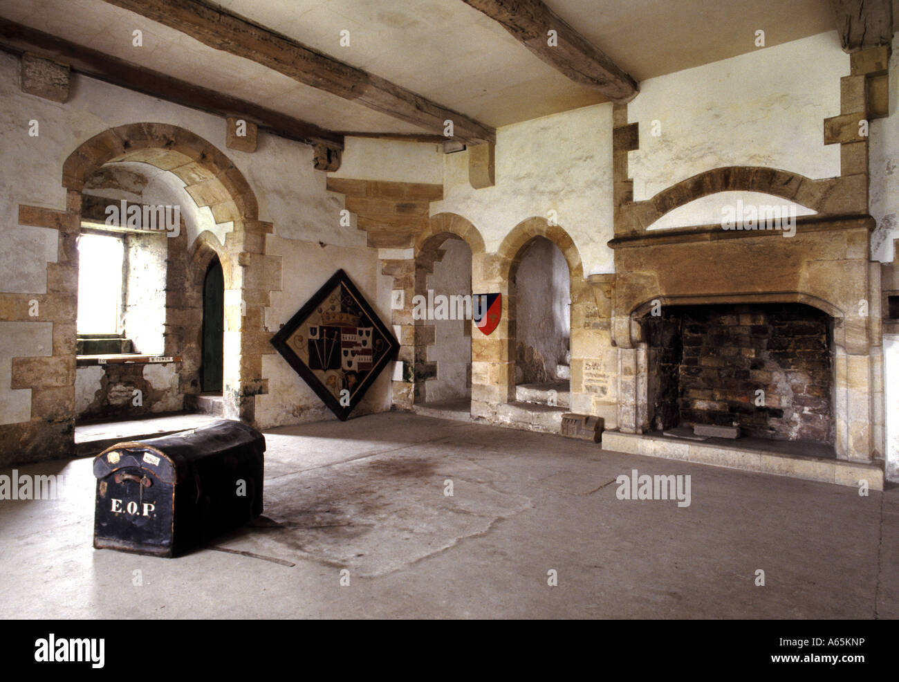 Interior of Bolton Castle where Mary Queen of Scots was held prisoner
