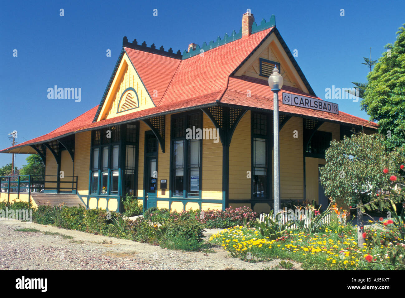Victorian Train Station Carlsbad San Diego County CALIFORNIA Stock Photo Alamy