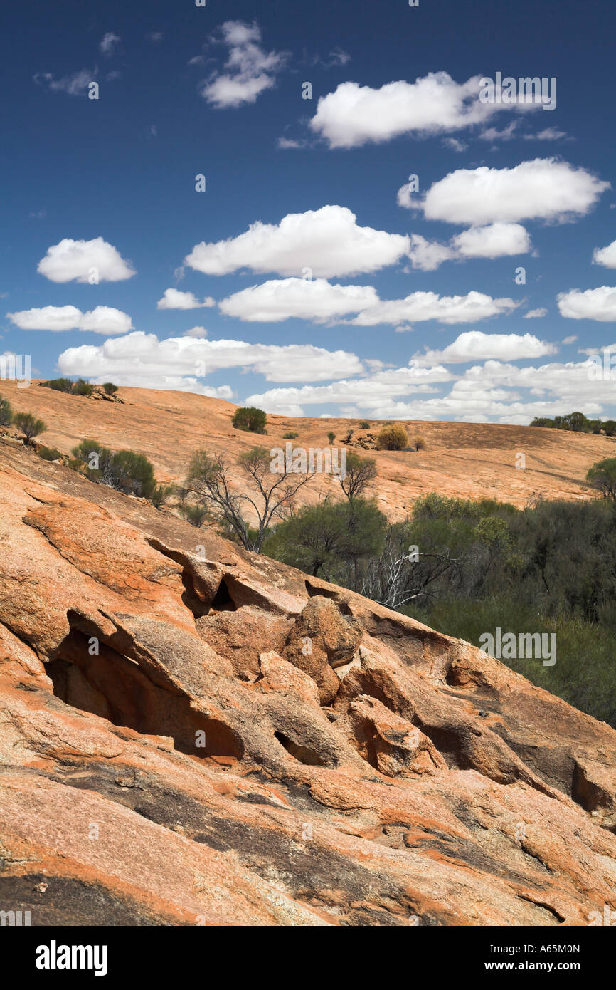 Sloping Side Face Of A Granite Rock Outcrop In The Western Australian