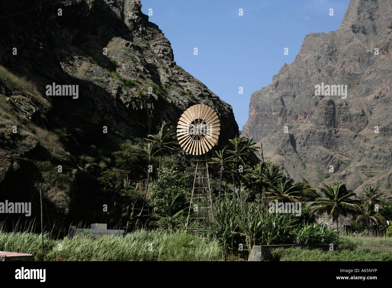 Green part of Santo Antao (Cape Verde, 2007). Stock Photo