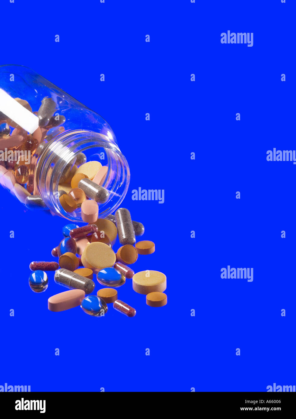 Vitamins Pills Pouring Stock Photo