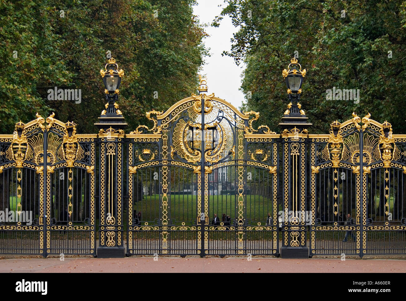 Canada Gate with the Green Park Beyond near Buckingham Palace London England Stock Photo