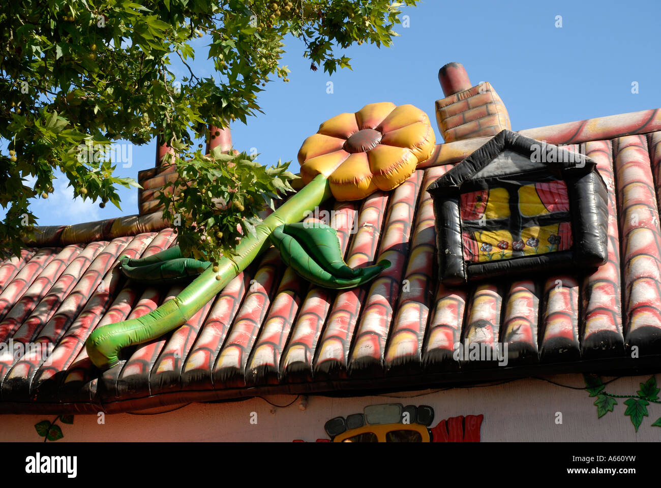 Krazy Cottage at the August Bank Holiday fair on Hampstead Heath in