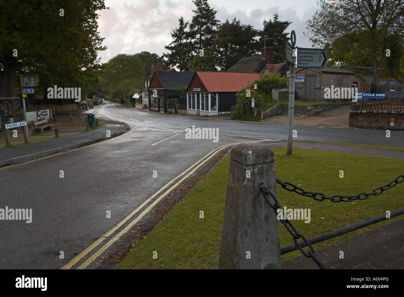 Burley village, New Forest Stock Photo Alamy