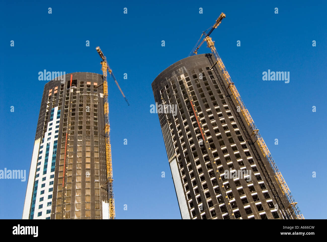 High Rise Blocks Under Construction Stock Photo Alamy