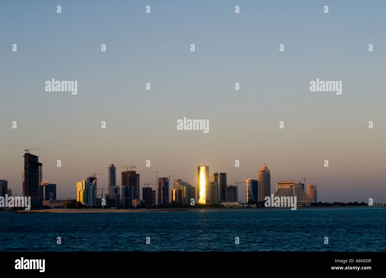 Doha skyline waterfront hi-res stock photography and images - Alamy