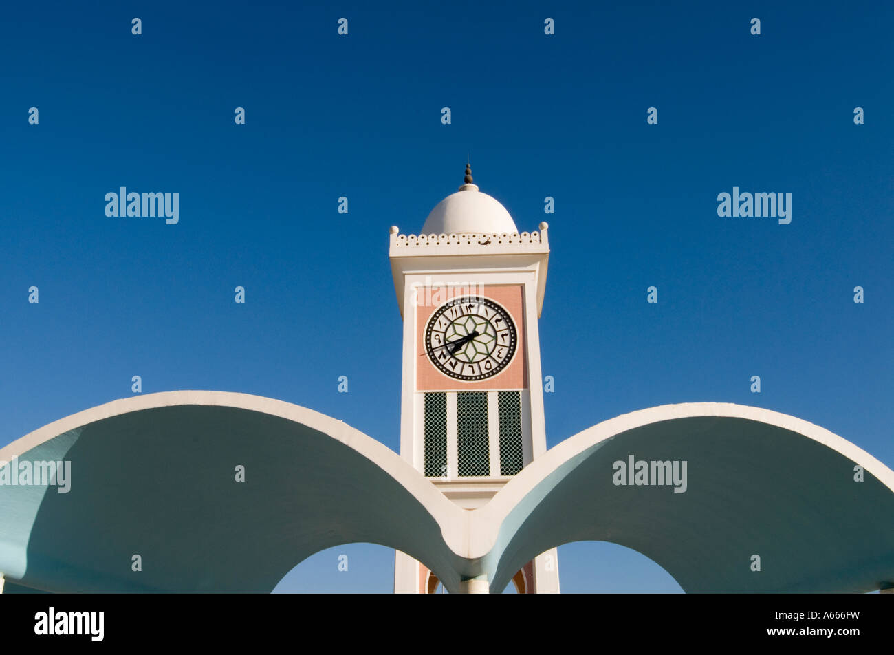 Clock Tower Doha Qatar Stock Photo Alamy
