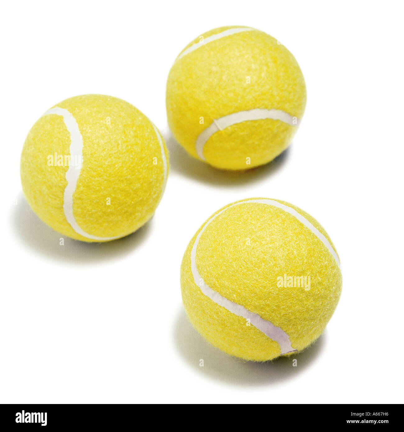Three tennis balls Stock Photo Alamy