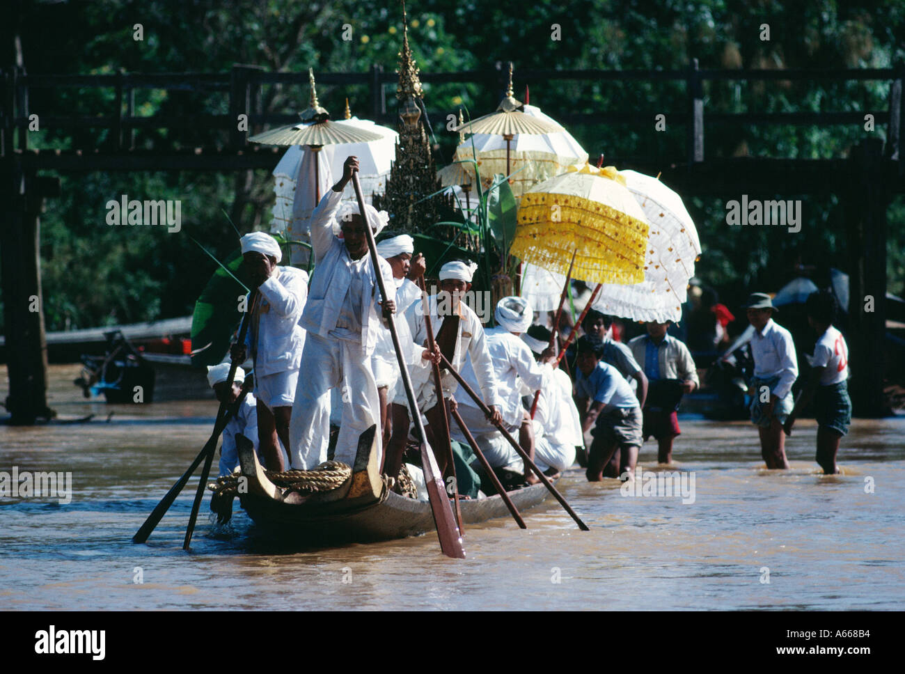 Procession Shan State Stock Photo