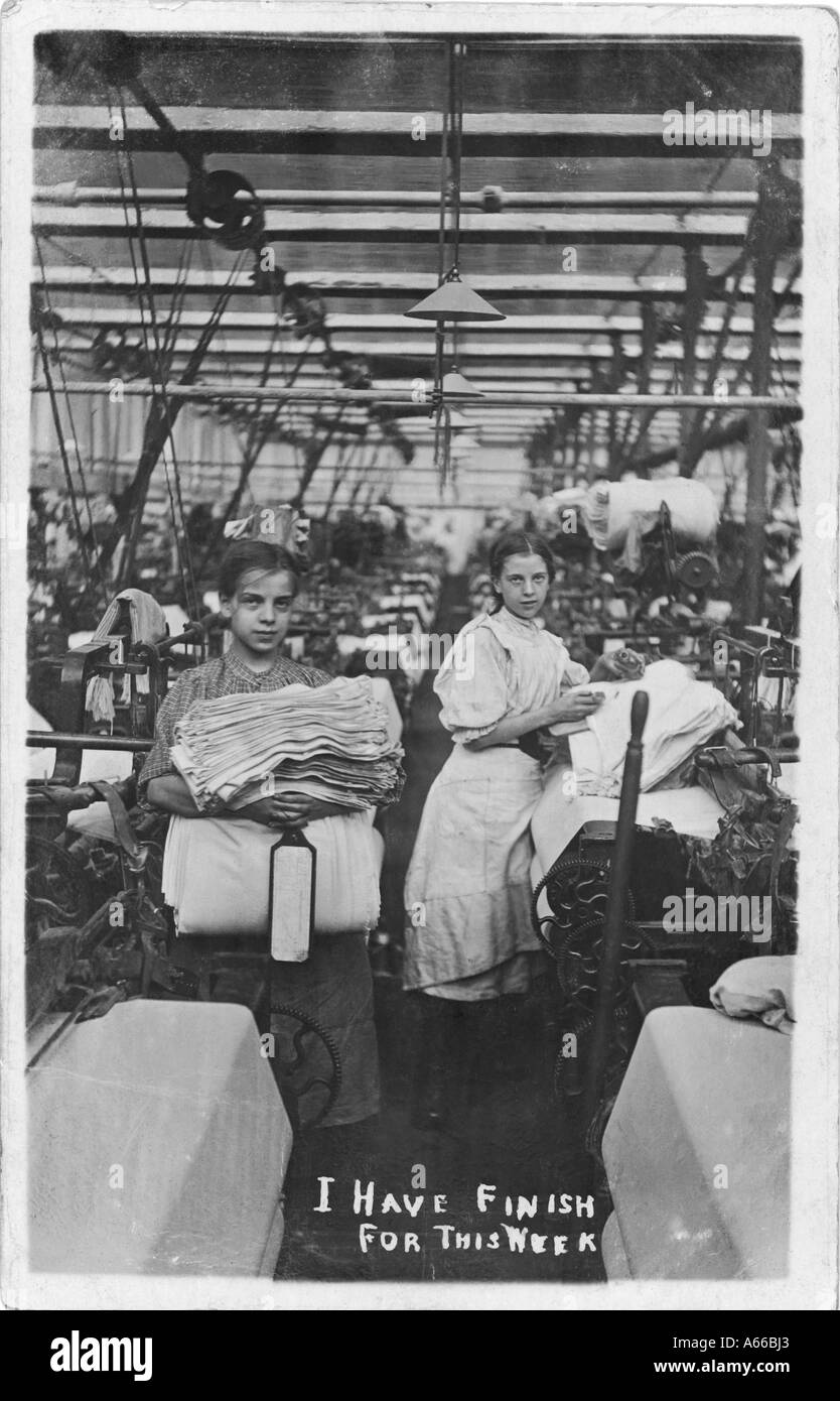 Lancashire Mill Girls Stock Photo Alamy