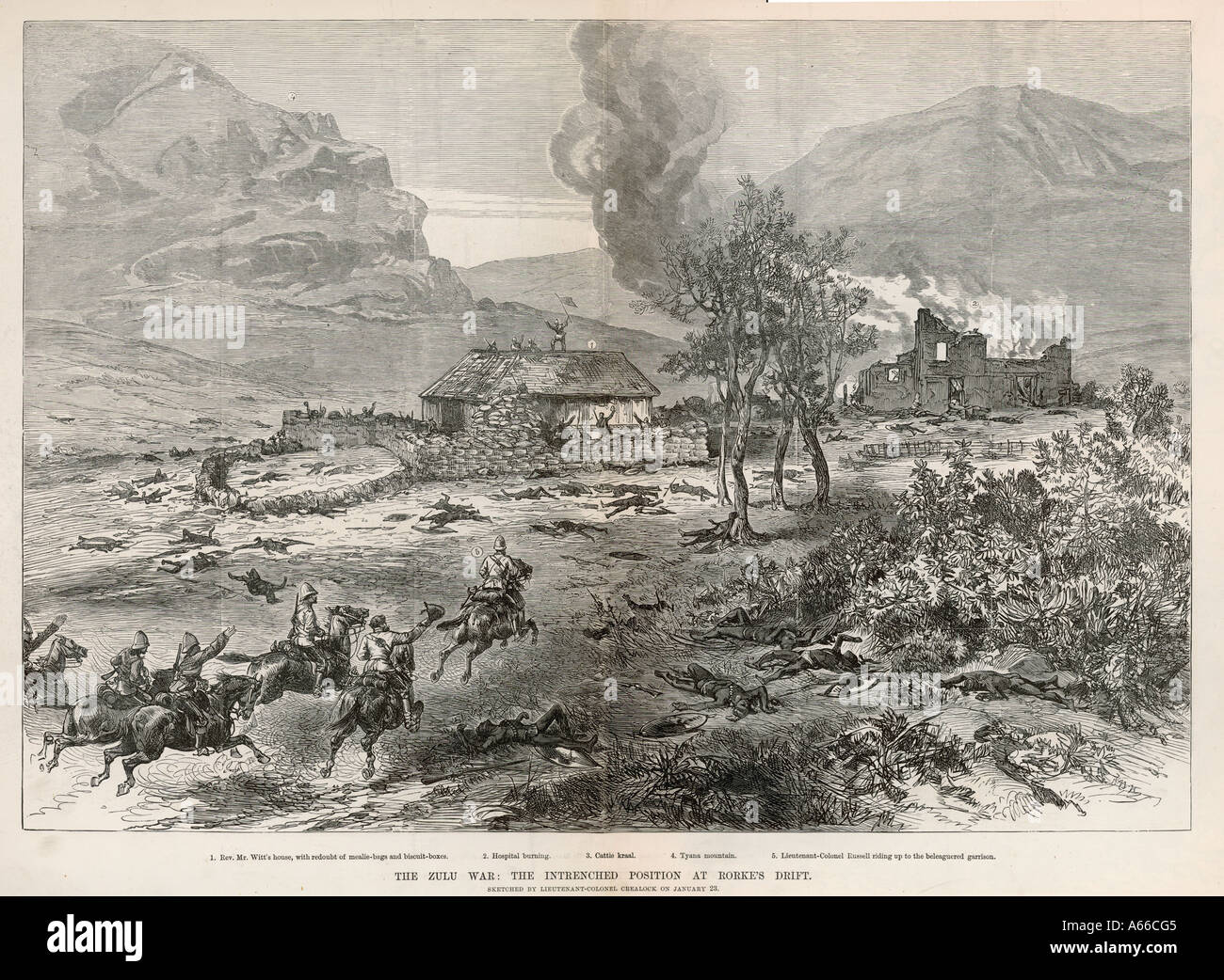 Zulu War Rorkes Drift Stock Photo Alamy