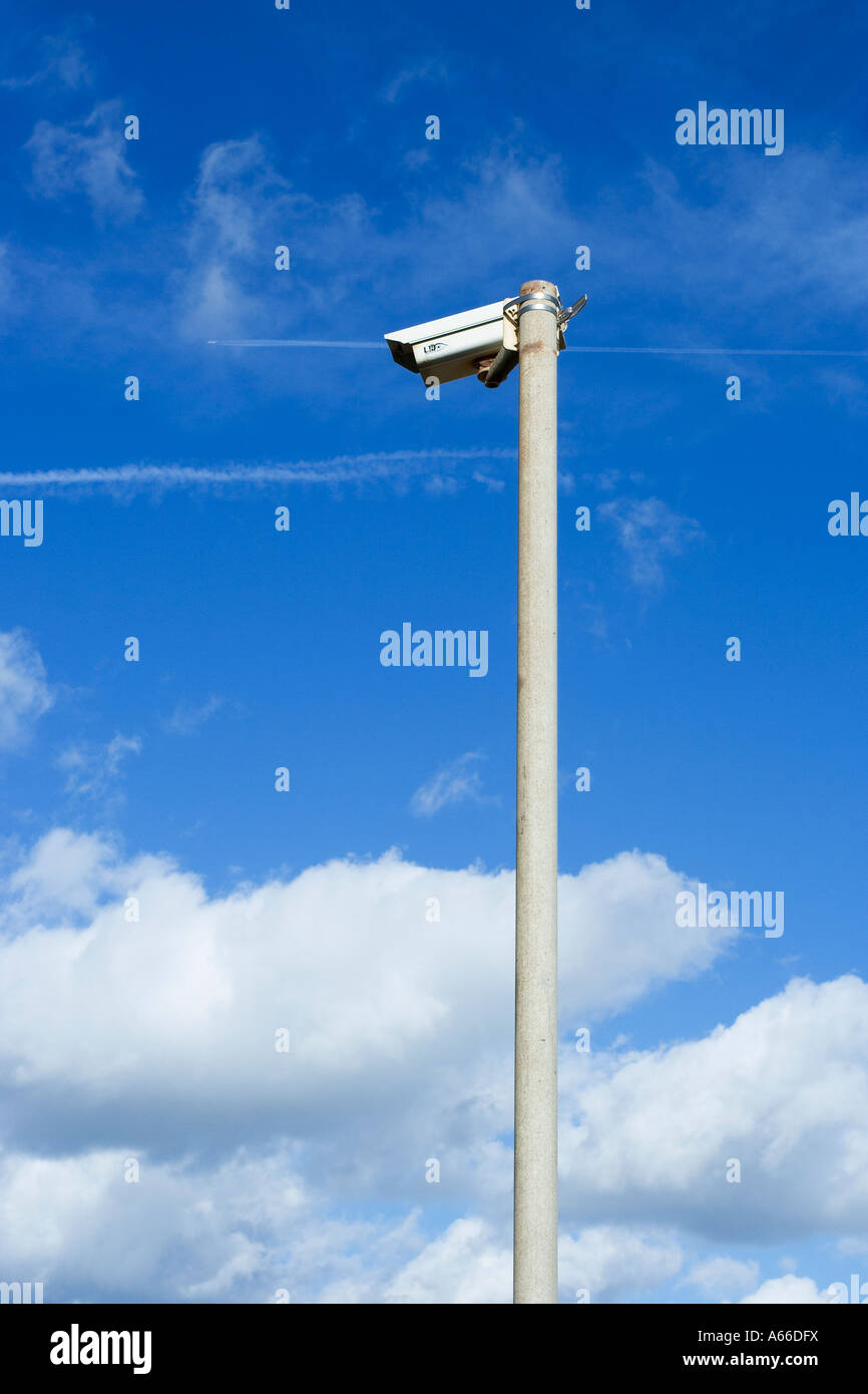 CCTV Camera against blue sky Stock Photo - Alamy