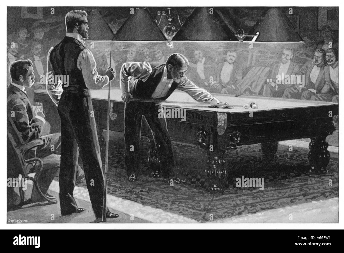 Billiards historical Black and White Stock Photos & Images