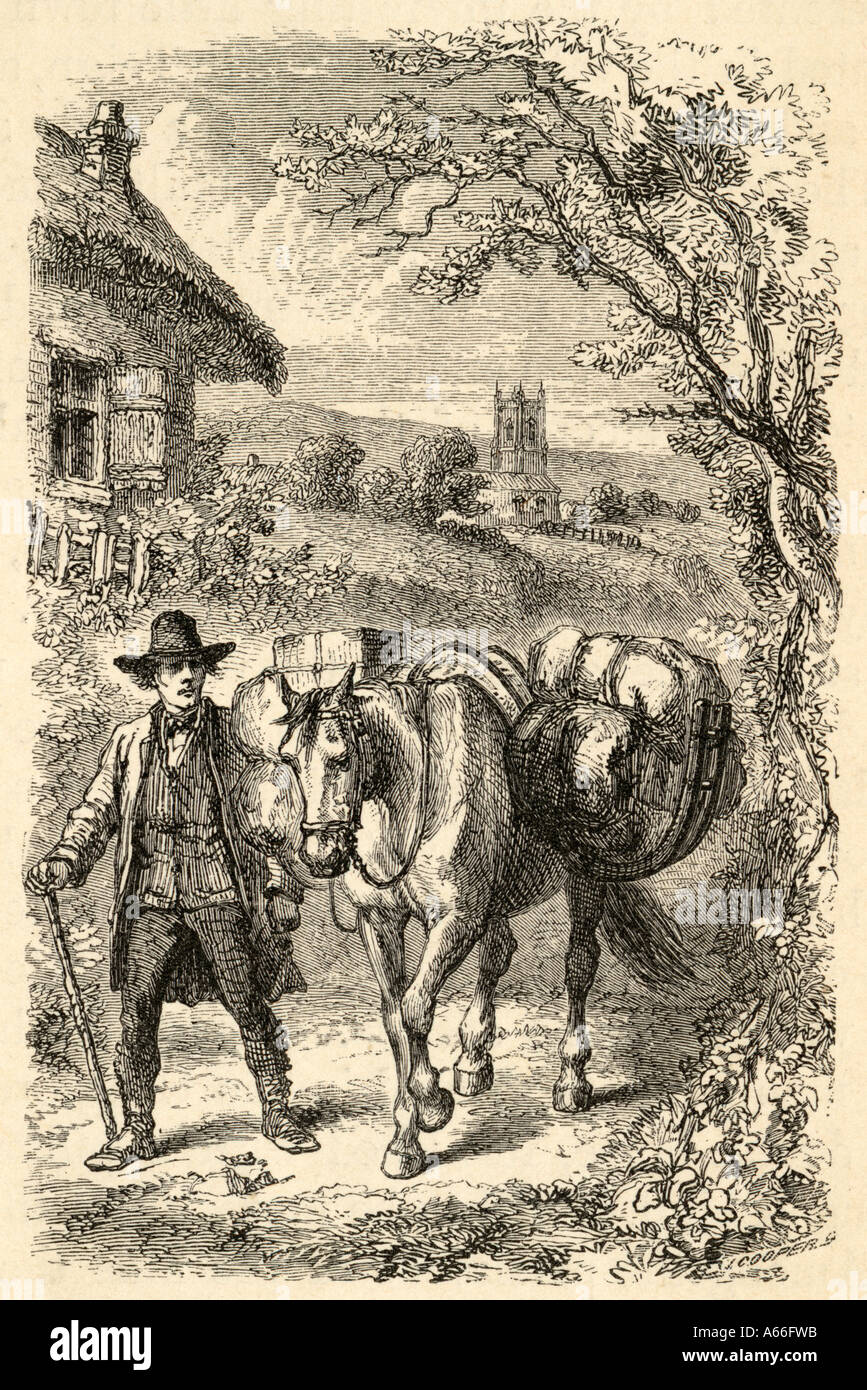 Pack Horse Devonshire Stock Photo Alamy