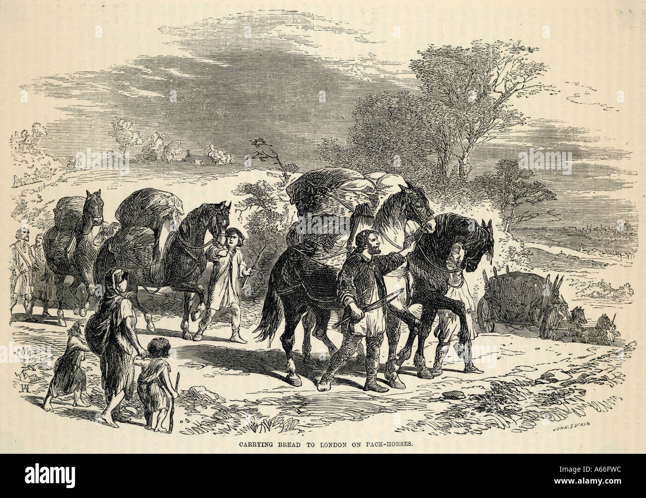 Pack Horse London Stock Photo Alamy