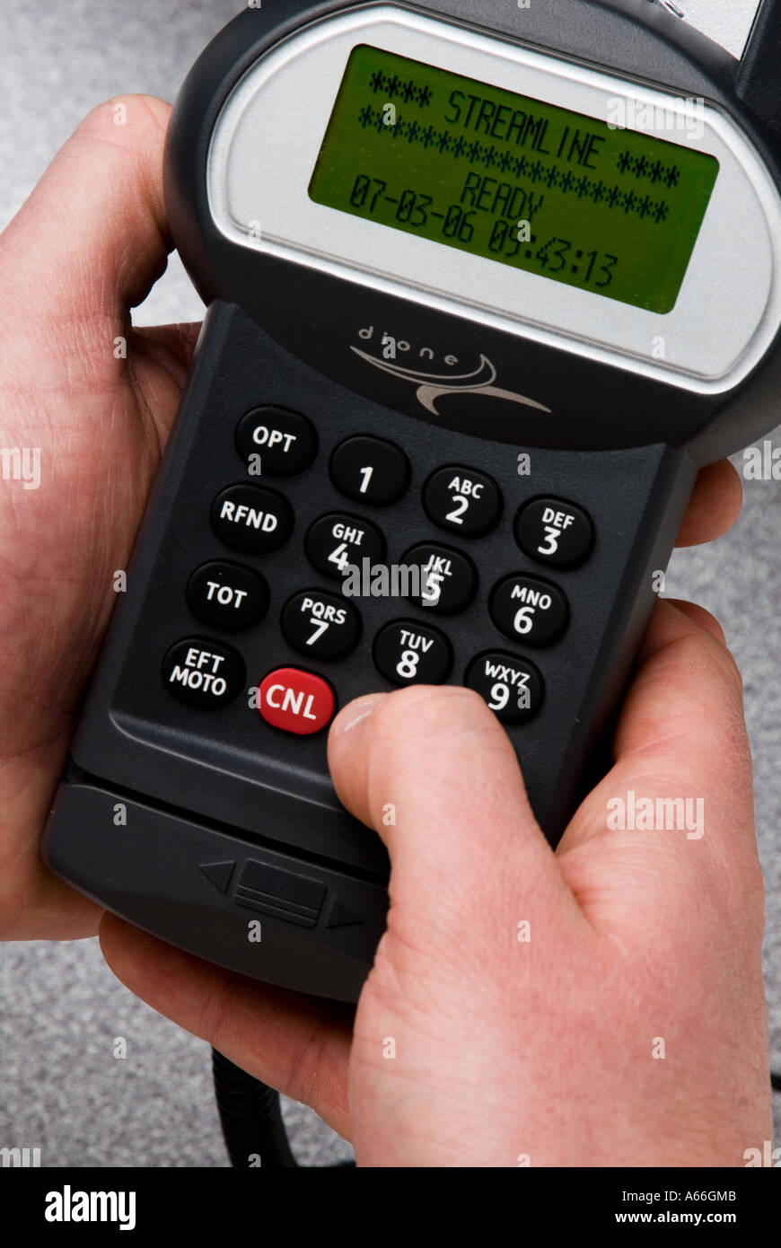 Chip & pin keypad transaction Stock Photo Alamy